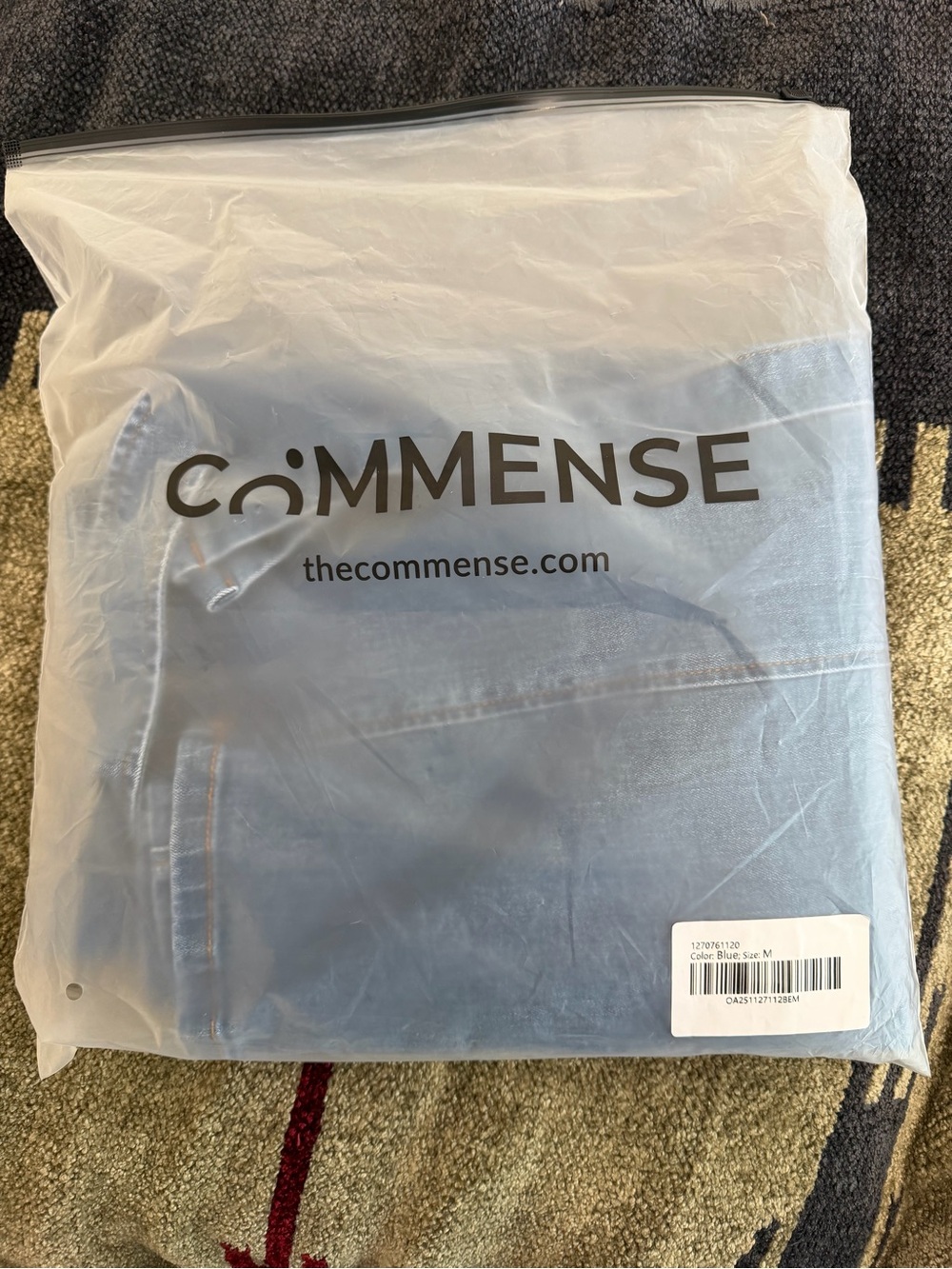 Commense Denim Button-Front Halter Midi Dress - Classic Blue - Picture 3 of 4